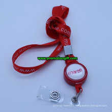 Promotion Printed Polyester Retractable Phone and ID Lanyard